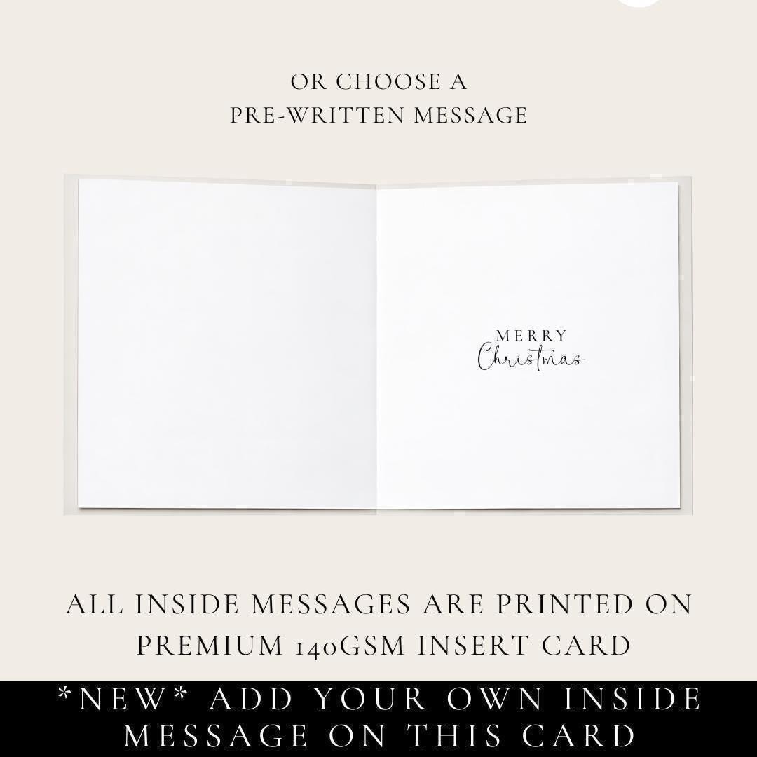 Personalised Christmas Card for Son and Daughter-in-law Christmas Tree Card