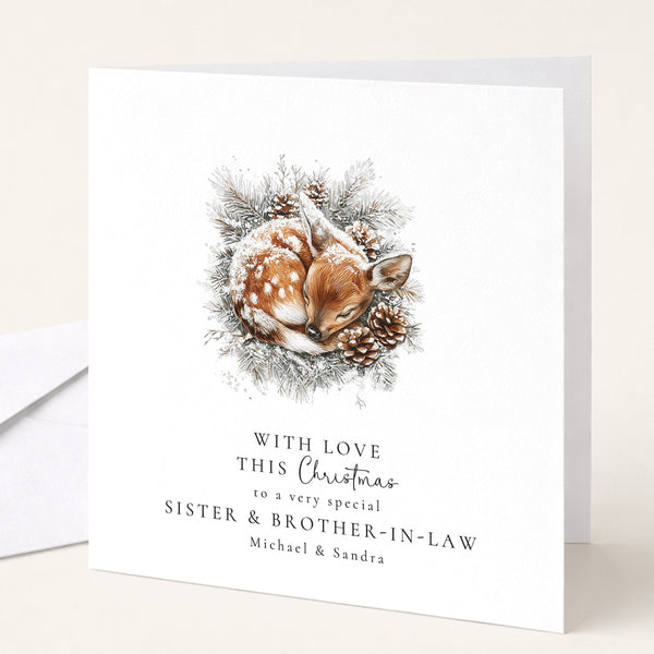 Sleeping Fawn Christmas Cards