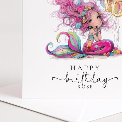 10th Birthday Mermaid Card