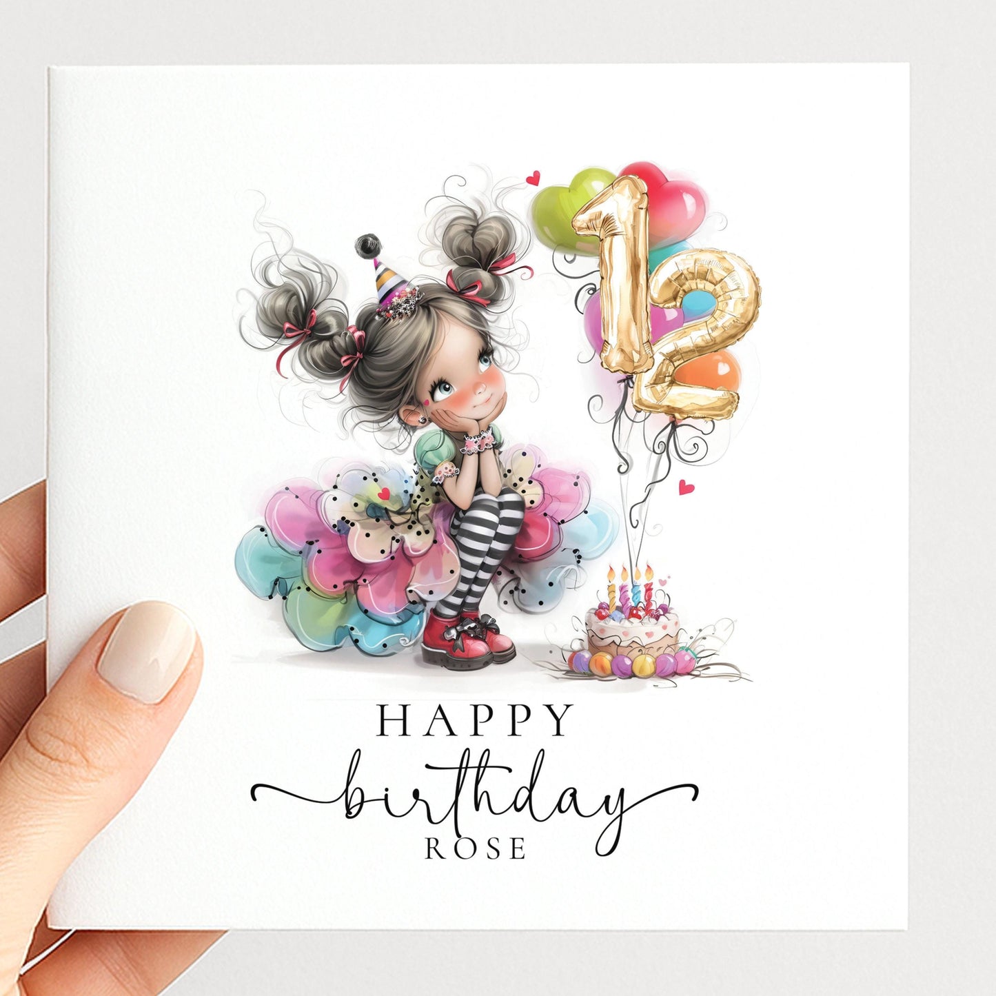 12th Birthday Card for Girl