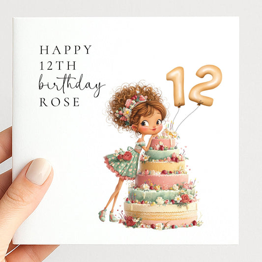 12th Birthday Card for Girl - Whimsi Lilley