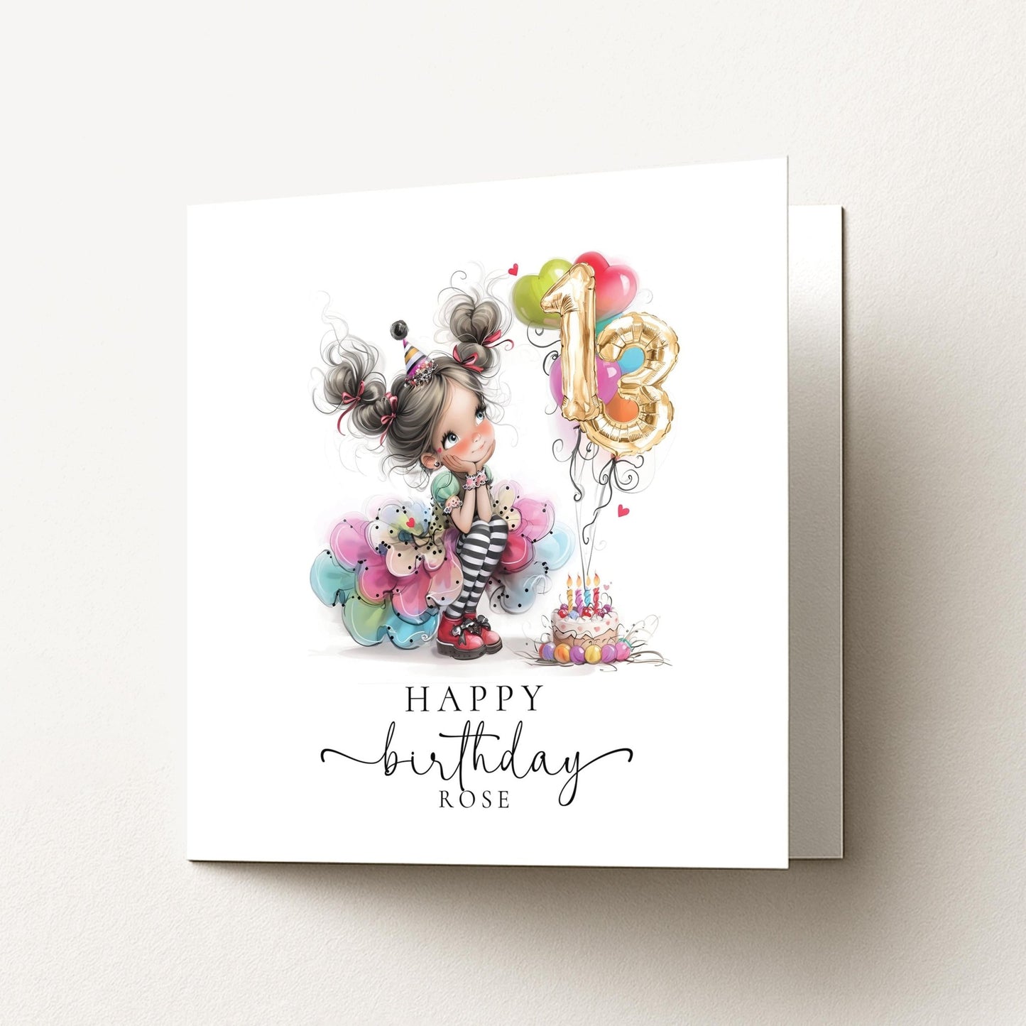 13th Birthday Card for Girl - Whimsi Lilley