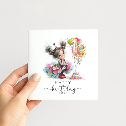 13th Birthday Card for Girl - Whimsi Lilley