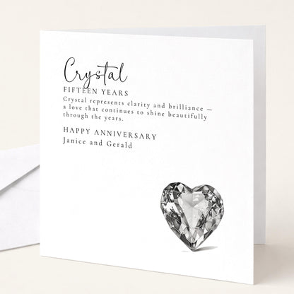 15th Wedding Anniversary Card