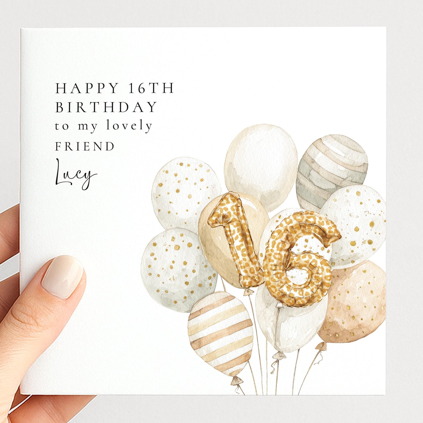 16th Birthday Card for Friend