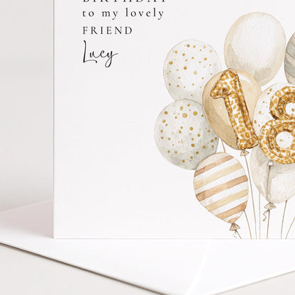 18th Birthday Card for Friend - Whimsi Lilley