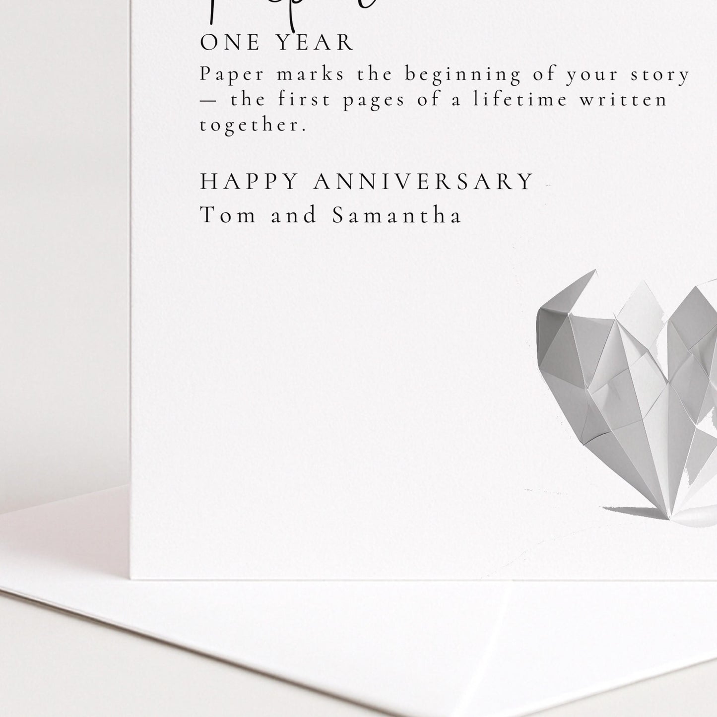 1st Wedding Anniversary Card