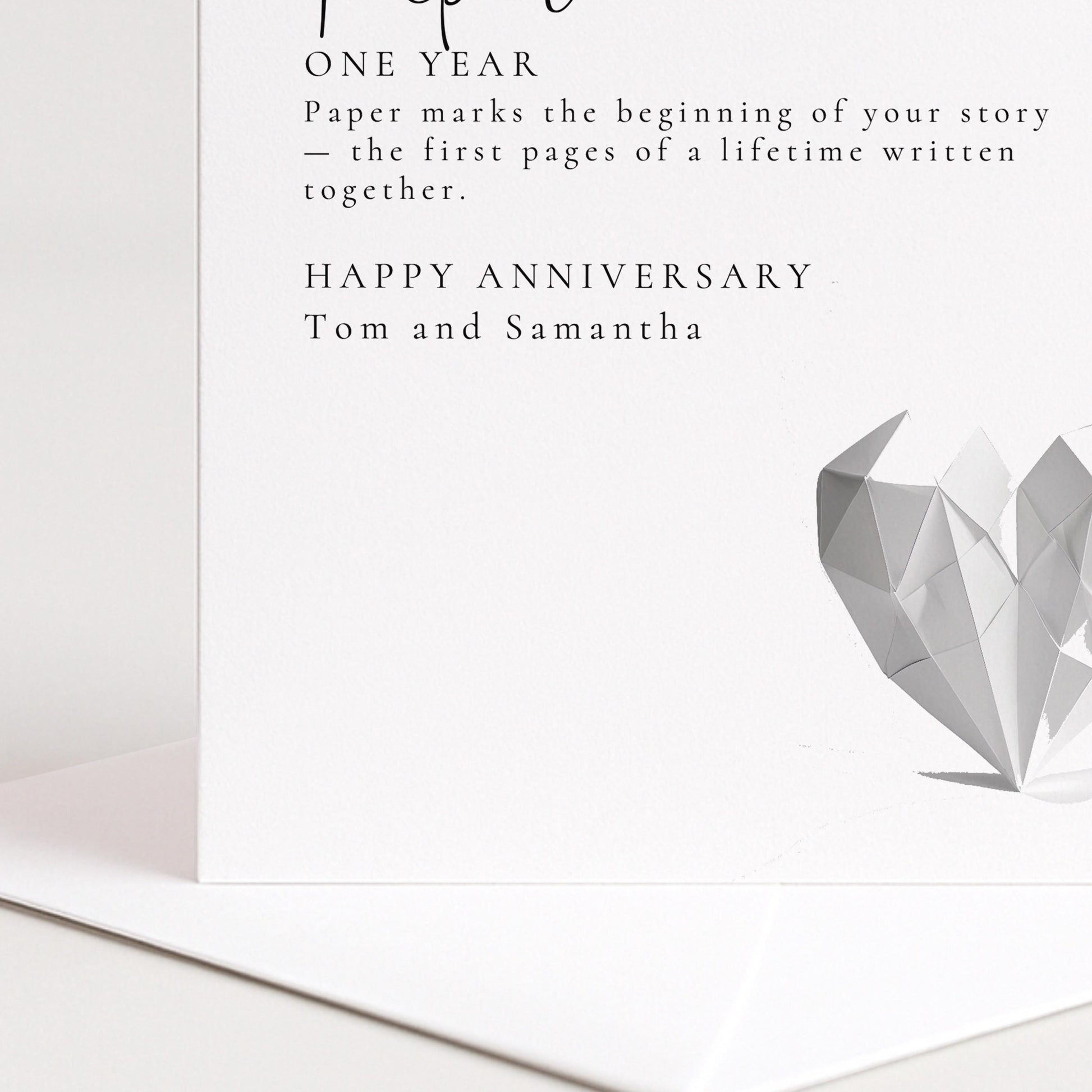 1st Wedding Anniversary Card