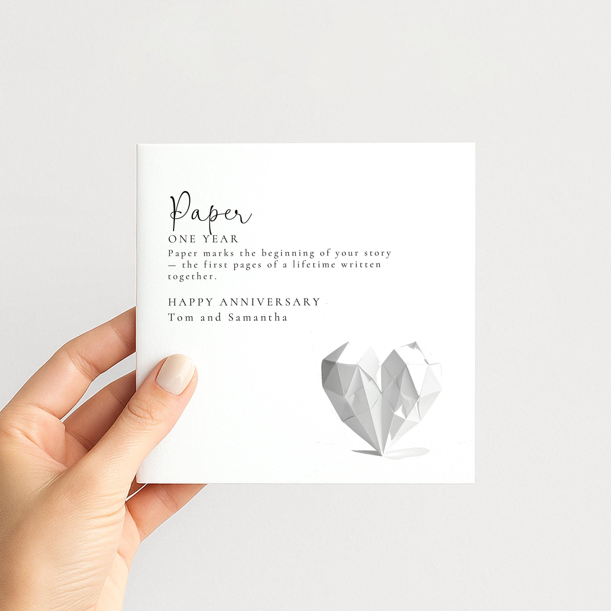 1st Wedding Anniversary Card
