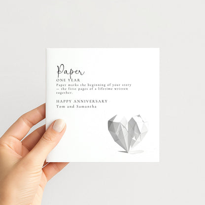 1st Wedding Anniversary Card