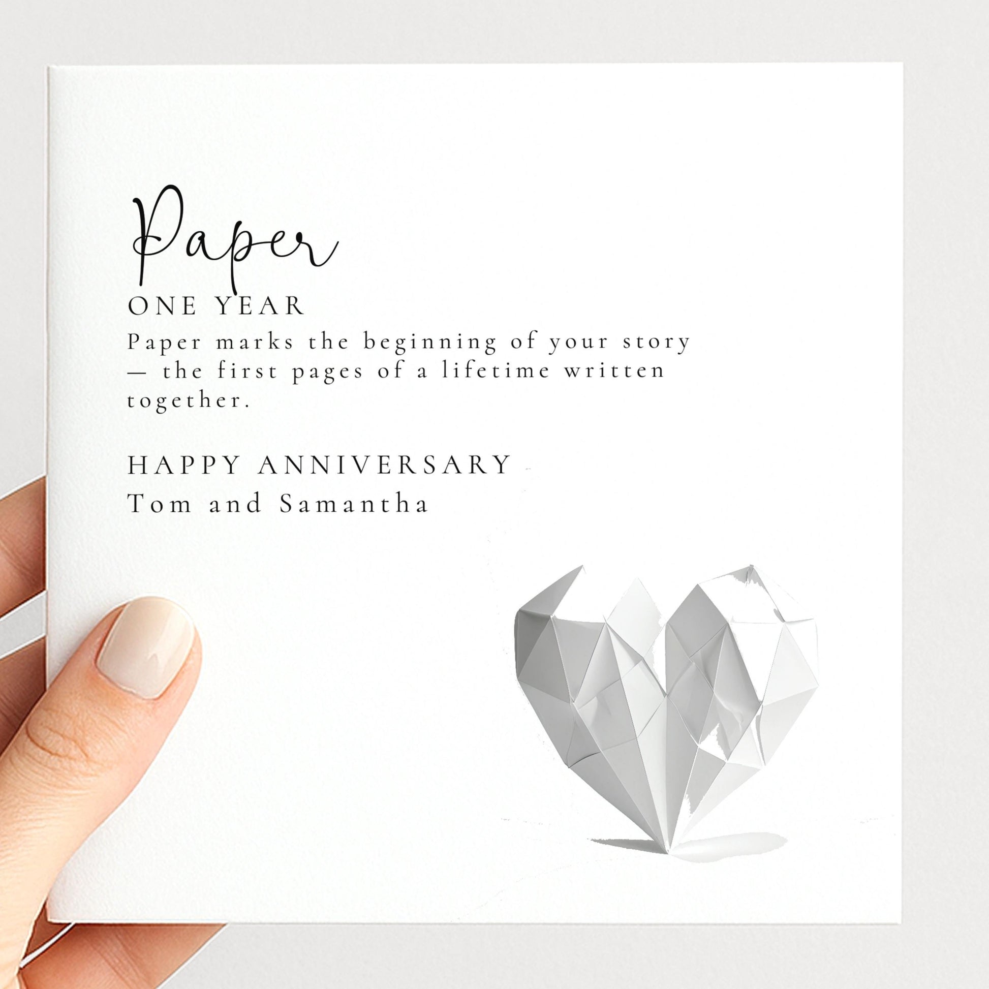 1st Wedding Anniversary Card