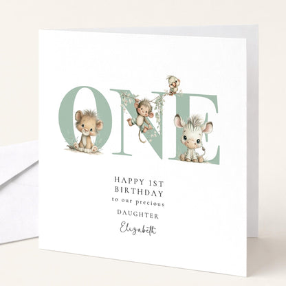 1st Birthday Card for Daughter - Whimsi Lilley