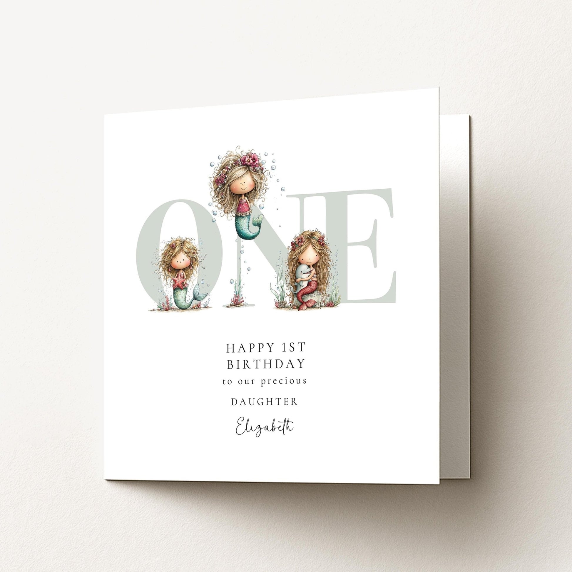 1st Birthday Card for Daughter - Whimsi Lilley