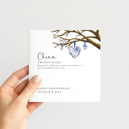 20th Wedding Anniversary Card