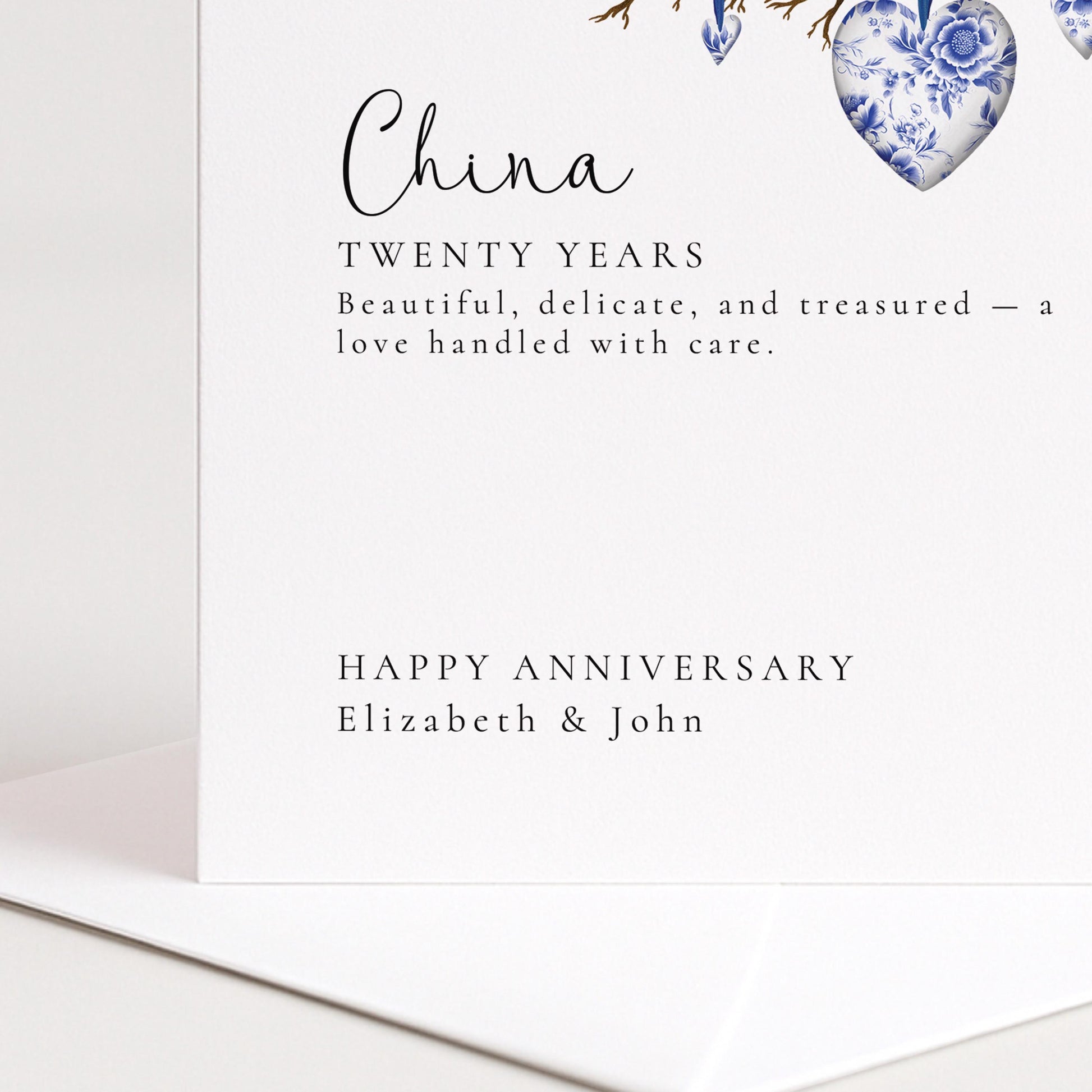 20th Wedding Anniversary Card