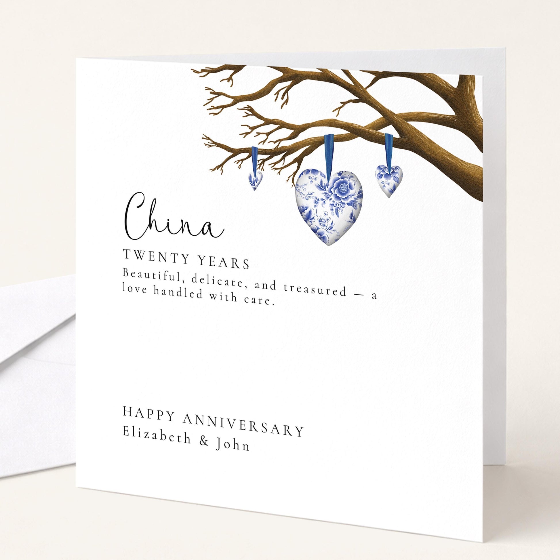 20th Wedding Anniversary Card