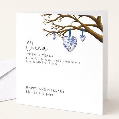 20th Wedding Anniversary Card