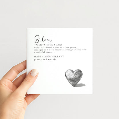 25th Wedding Anniversary Card