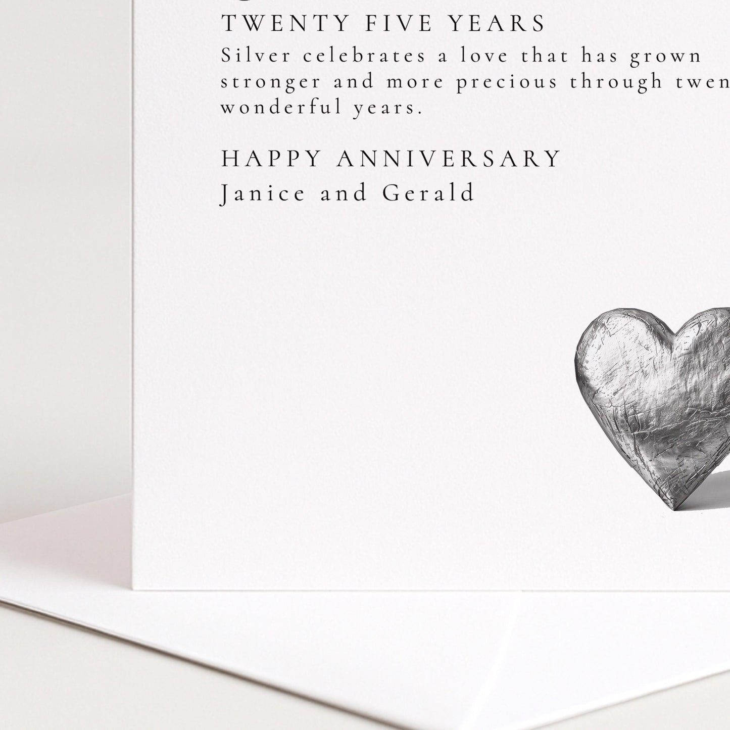 25th Wedding Anniversary Card