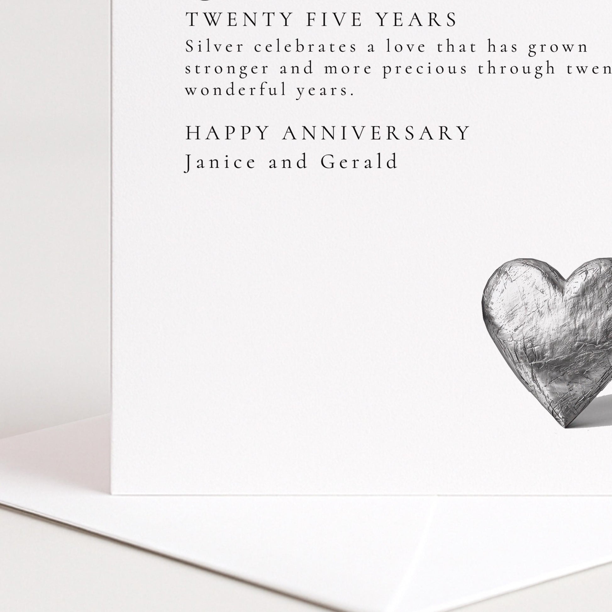 25th Wedding Anniversary Card