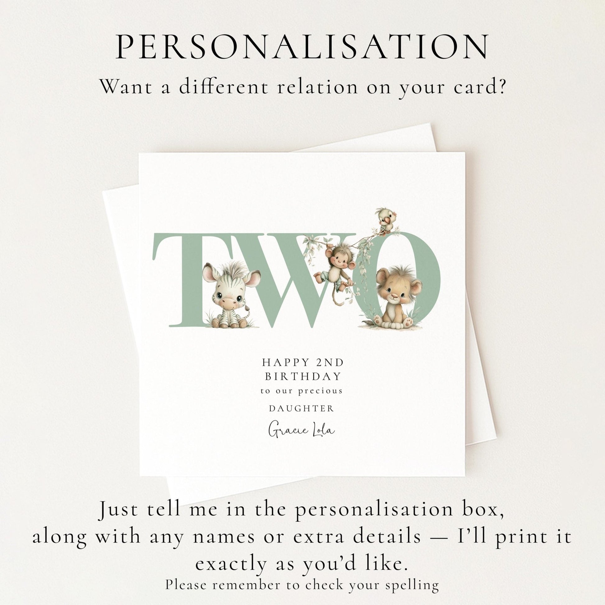 2nd Birthday Card for Daughter - Whimsi Lilley