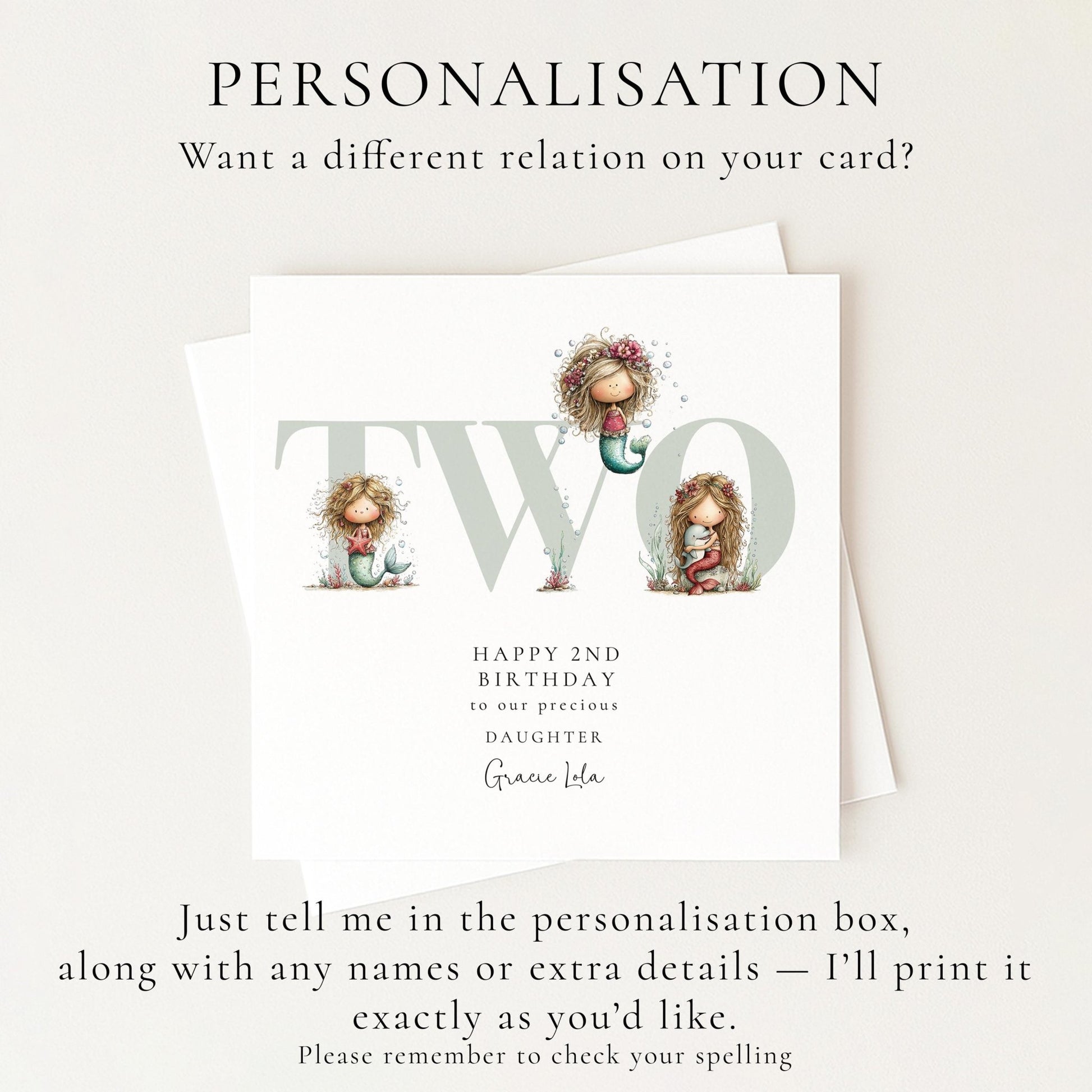 2nd Birthday Card for Daughter - Whimsi Lilley