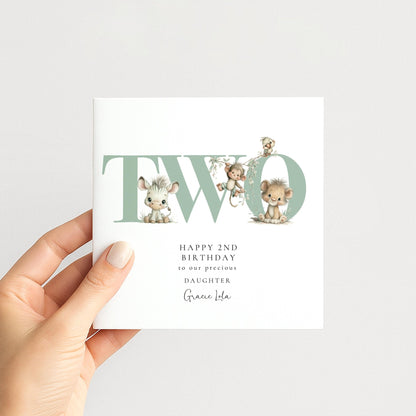 2nd Birthday Card for Daughter - Whimsi Lilley