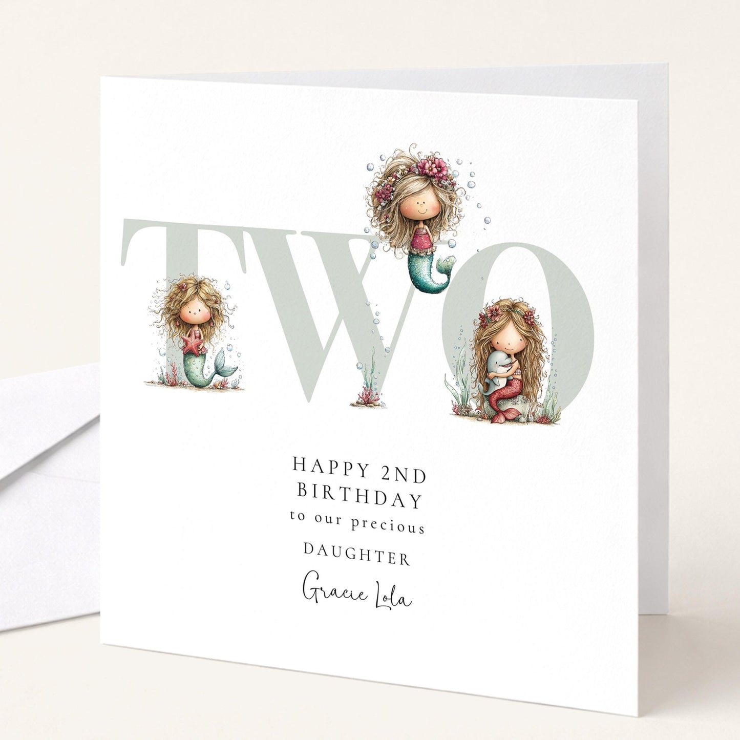 2nd Birthday Card for Daughter - Whimsi Lilley