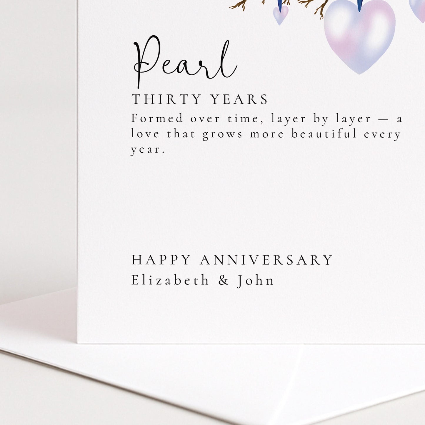 30th Wedding Anniversary Card