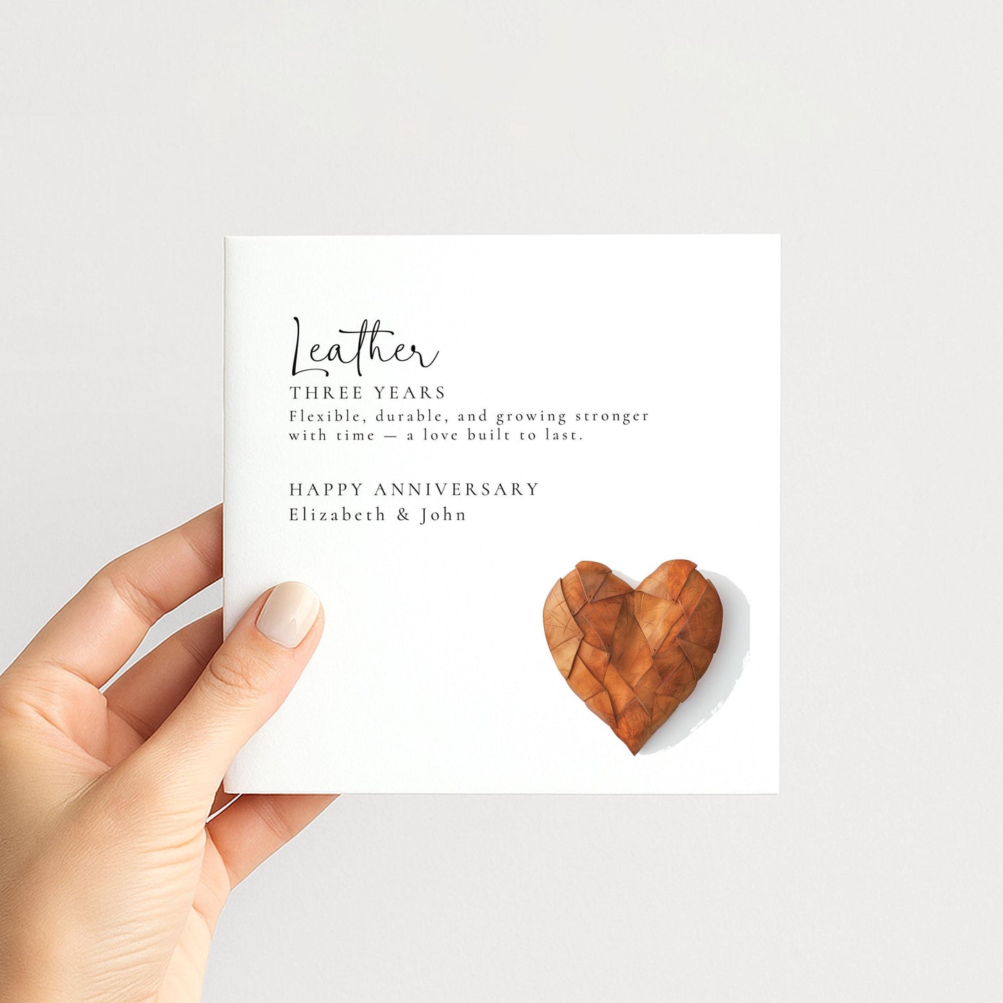 3rd Wedding Anniversary Card
