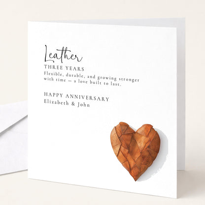 3rd Wedding Anniversary Card