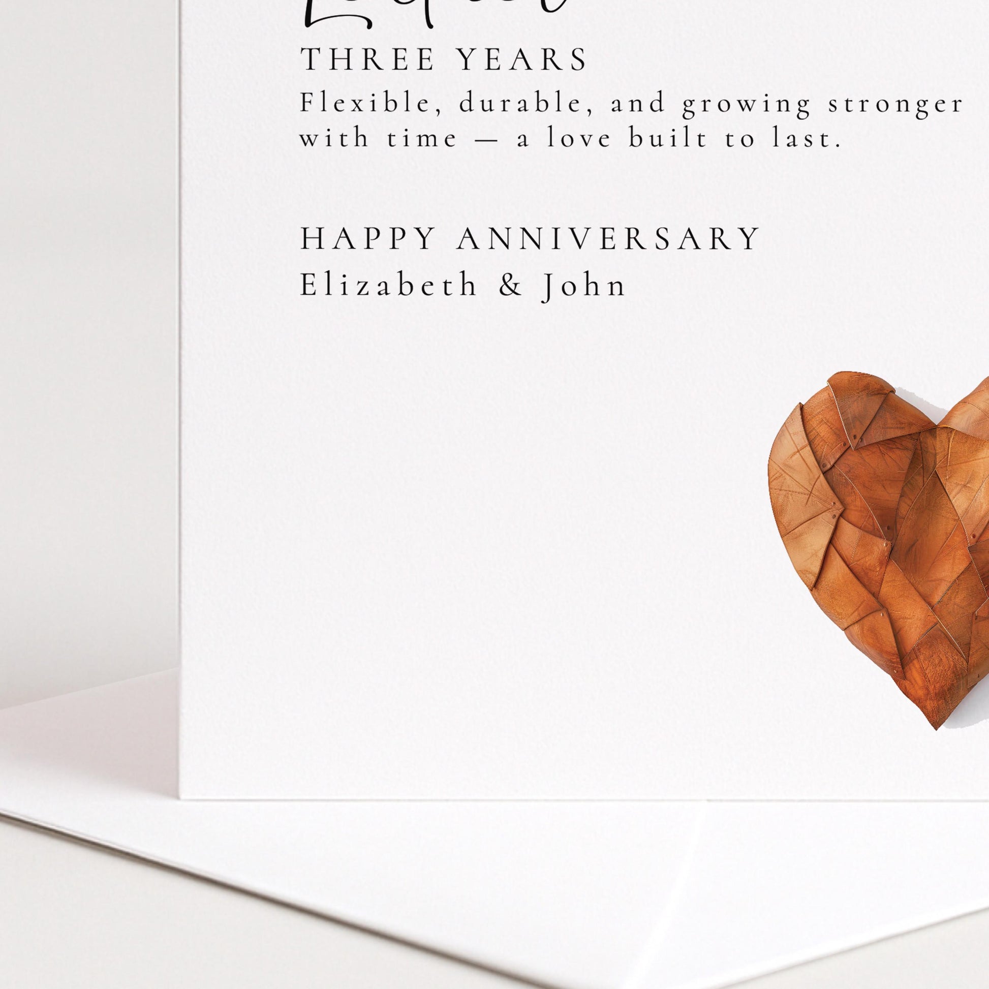 3rd Wedding Anniversary Card