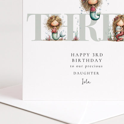 3rd Birthday Card for Daughter - Whimsi Lilley