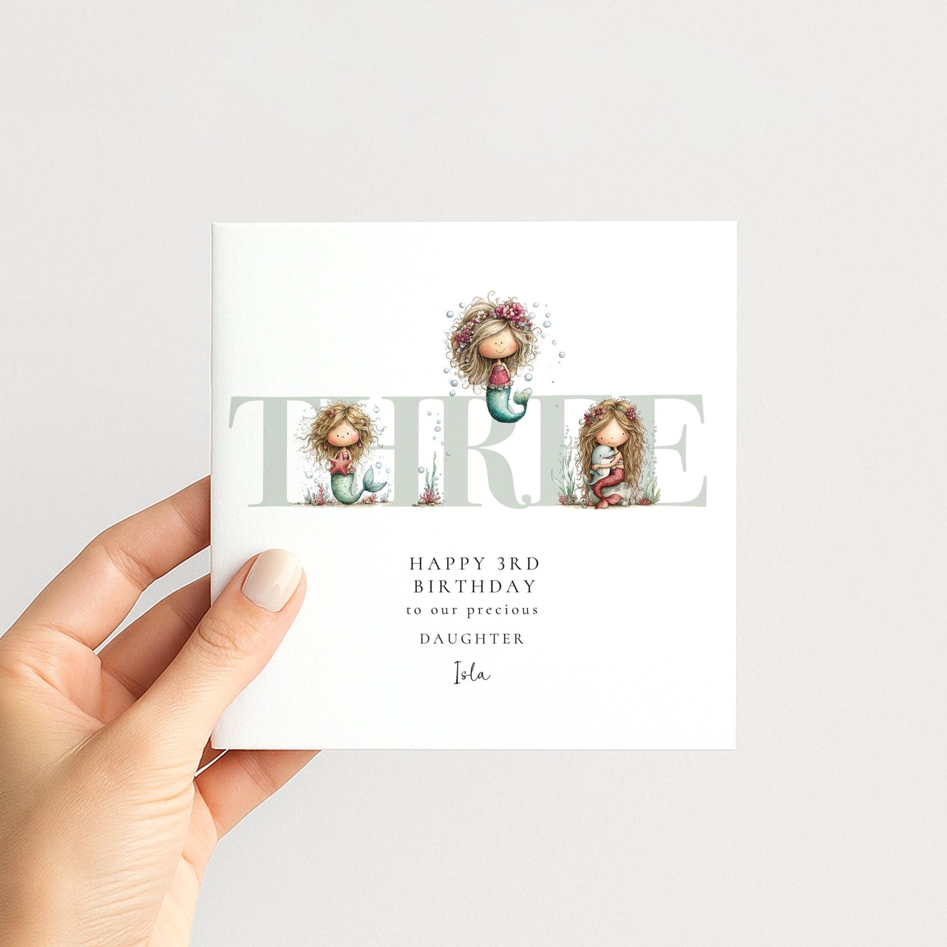 3rd Birthday Card for Daughter - Whimsi Lilley