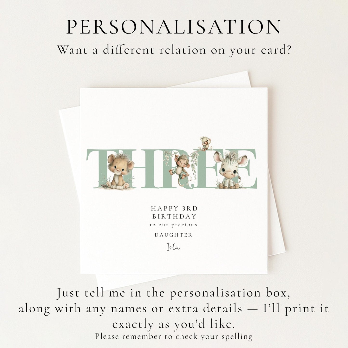 3rd Birthday Card for Daughter - Whimsi Lilley