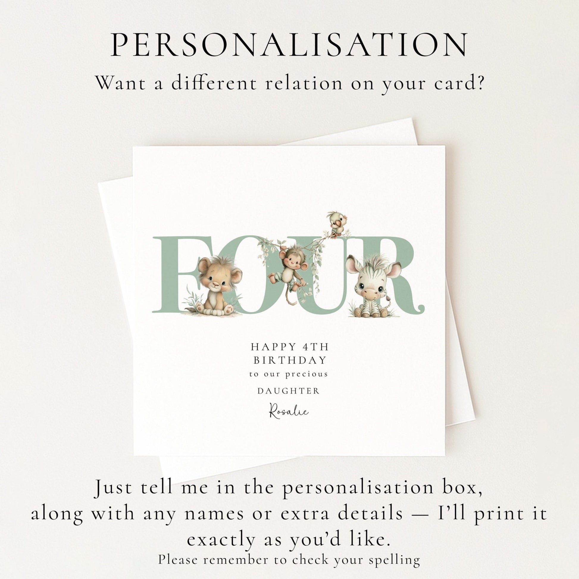 4th Birthday Card for Daughter - Whimsi Lilley