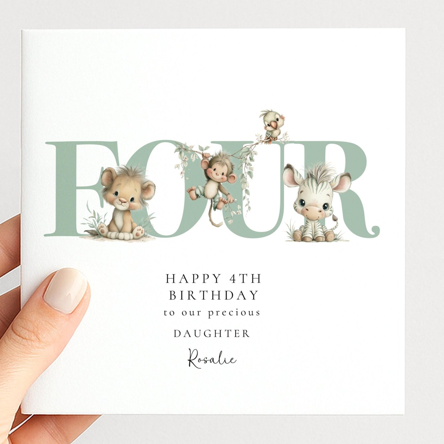 4th Birthday Card for Daughter - Whimsi Lilley