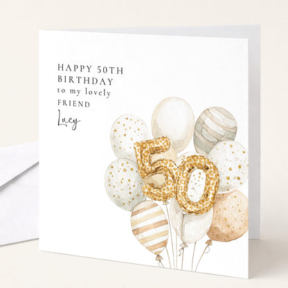 50th Birthday Card for Friend