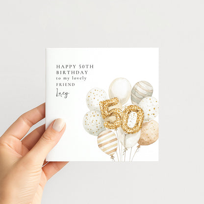 50th Birthday Card for Friend