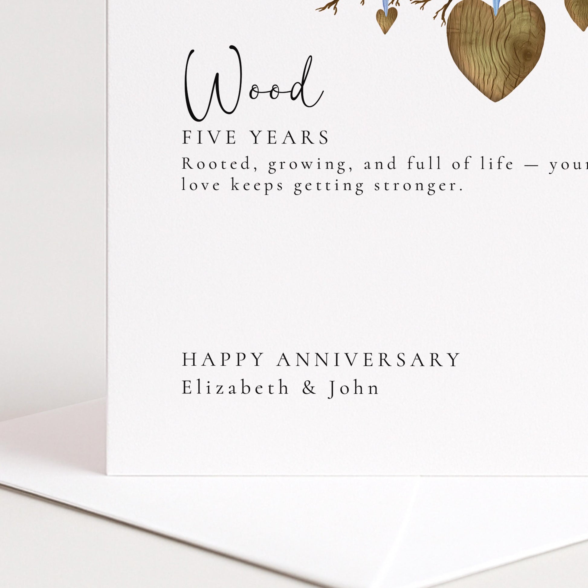 5th Wedding Anniversary Card