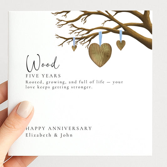 5th Wedding Anniversary Card