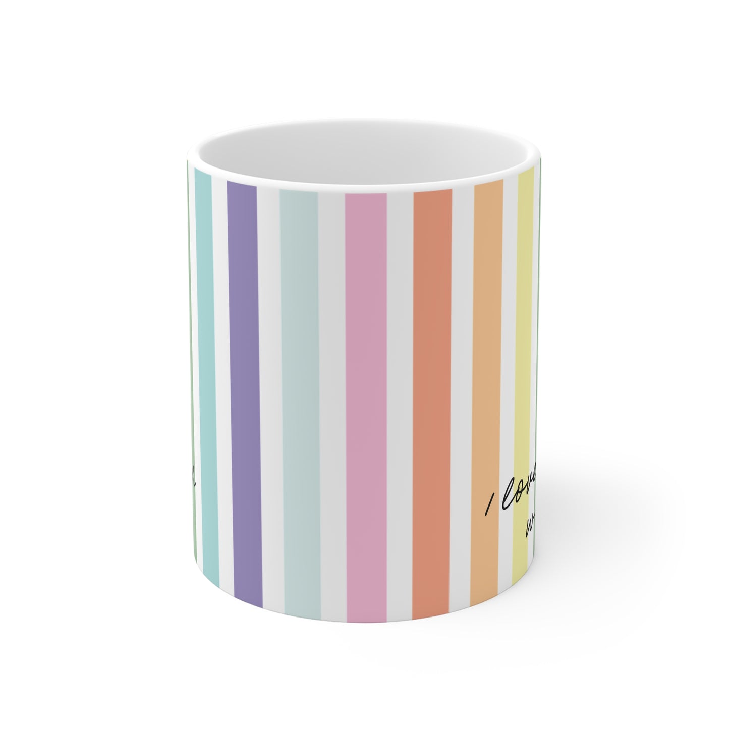 I Love Doing Life With You Personalised Mug - Rainbow