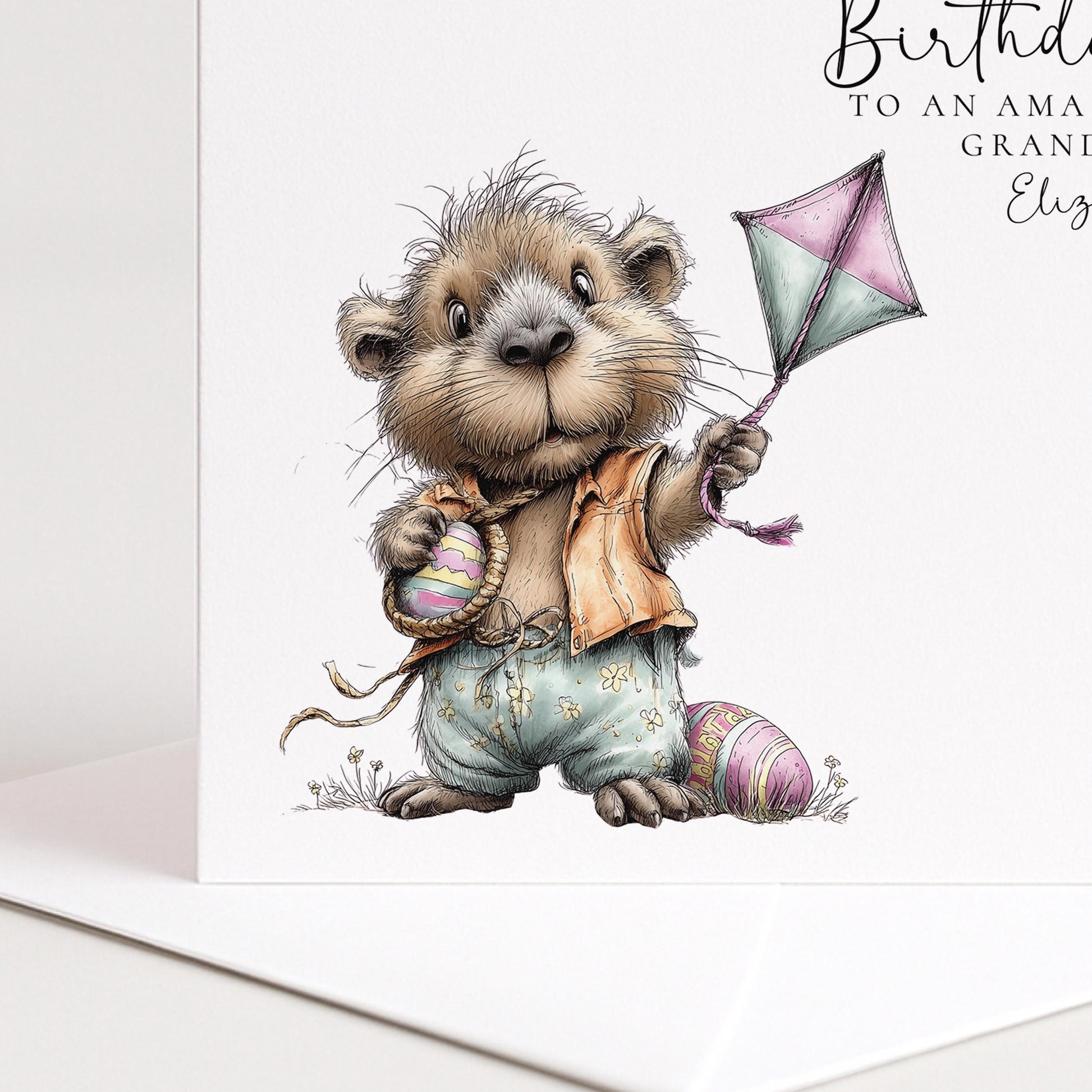 8th Birthday Card for Grandson Capybara