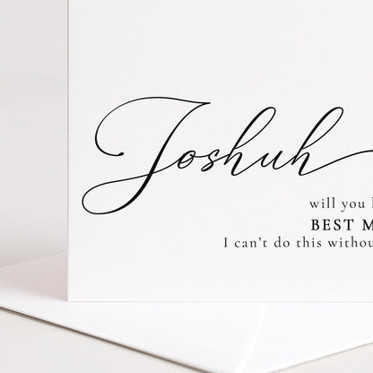 Best Man Proposal Card – Personalised Wedding Keepsake Matte Finish Card