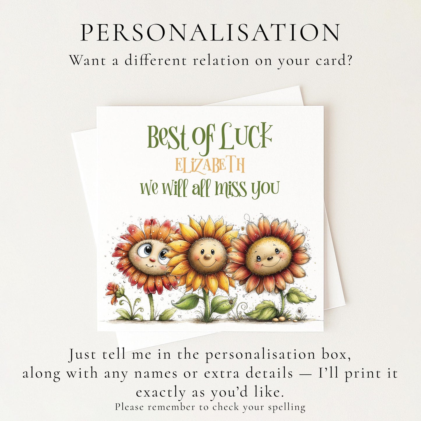 Best of Luck Leaving Card
