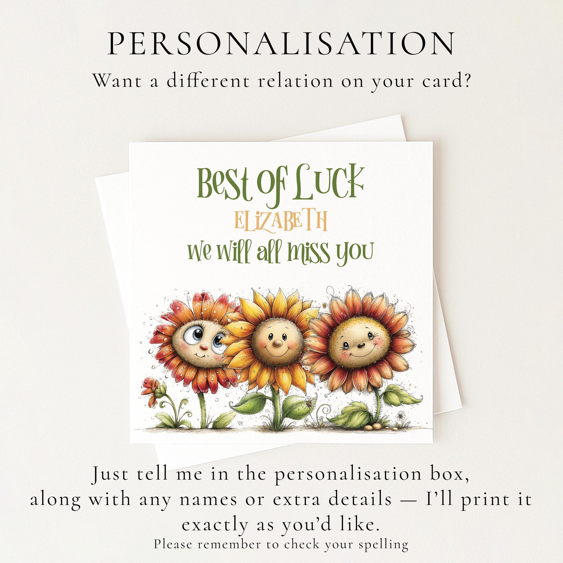 Best of Luck Leaving Card