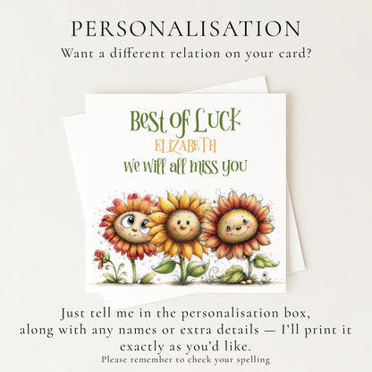 Best of Luck Leaving Card