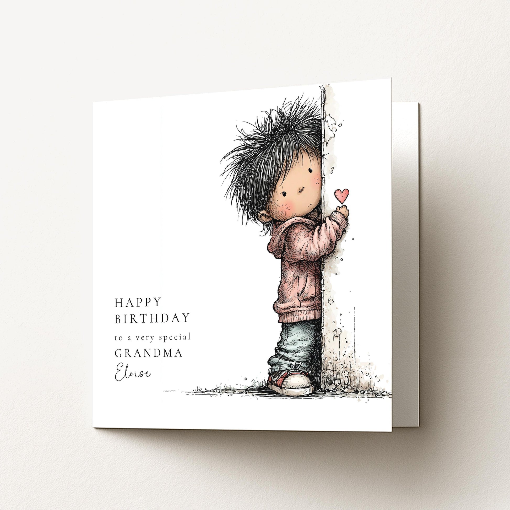 Birthday Card Grandma – Personalised Illustrated Card With Heartfelt Message