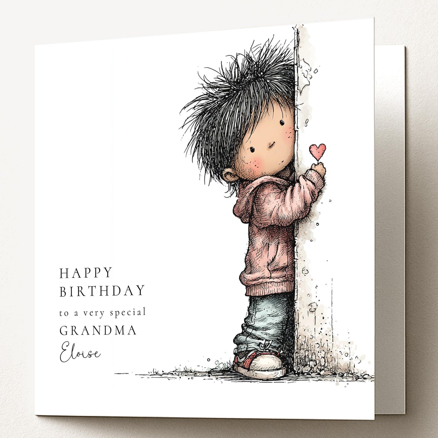 Birthday Card Grandma – Personalised Illustrated Card With Heartfelt Message