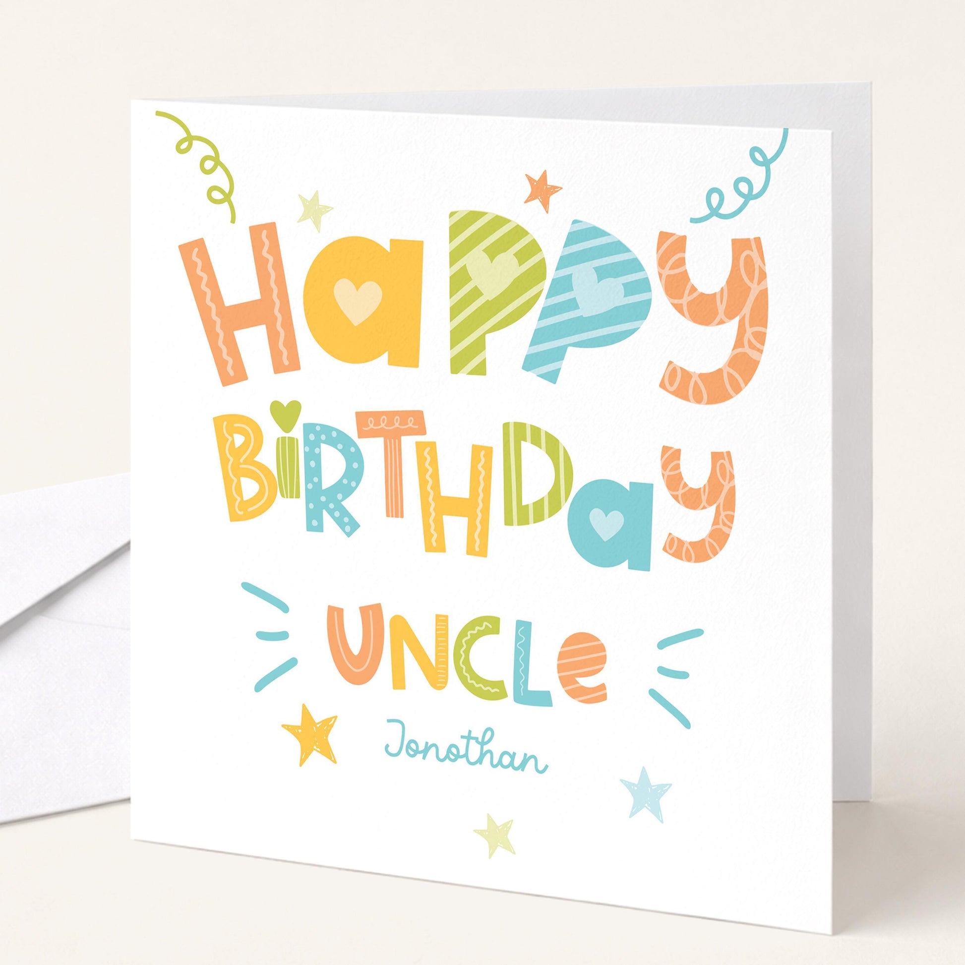 Birthday Card Uncle - Personalised Fun Uncle Card With Matte Finish & Cheerful Design